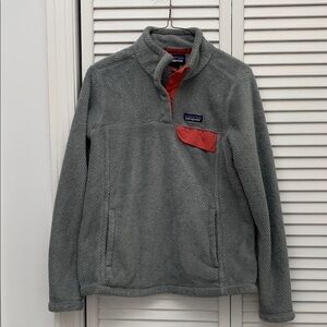 Patagonia Gray Fleece with Red Pocket